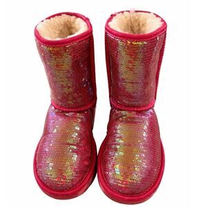 ❄️Ugg Pink Sequin Sherpa Boots